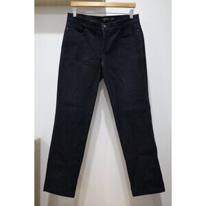 Lafayette 148 New York Wooster Womens Sz 8 Jeans Stretch Straight Leg Dark Blue